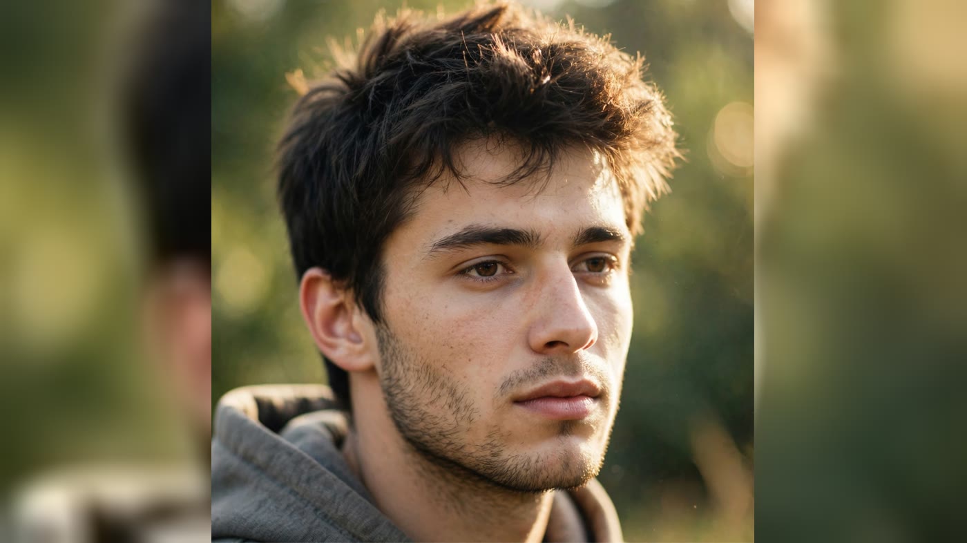 Editorial film portrait generated with Muse Image
