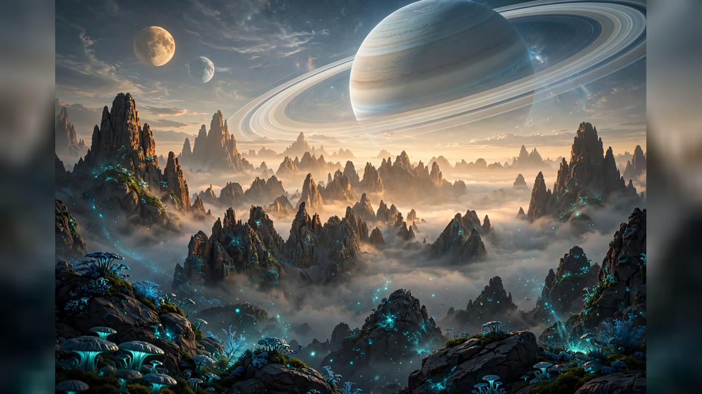 Sci-fi matte painting scene generated with Muse Image